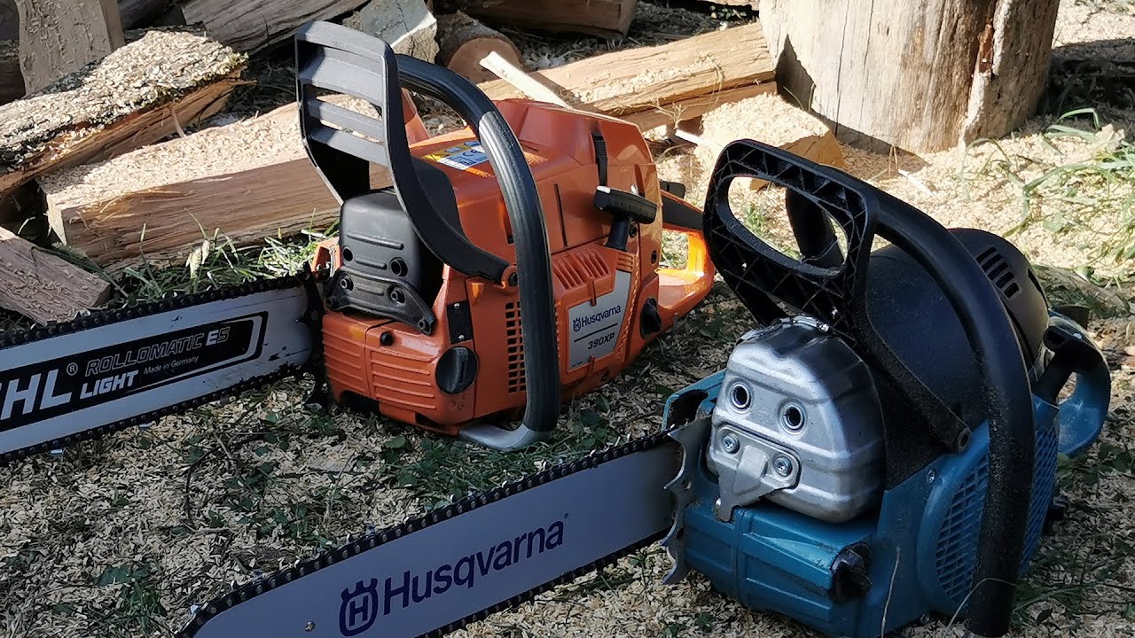 Husqvarna 390xp & Makita 7900 "working versus" (both stock) YouTube