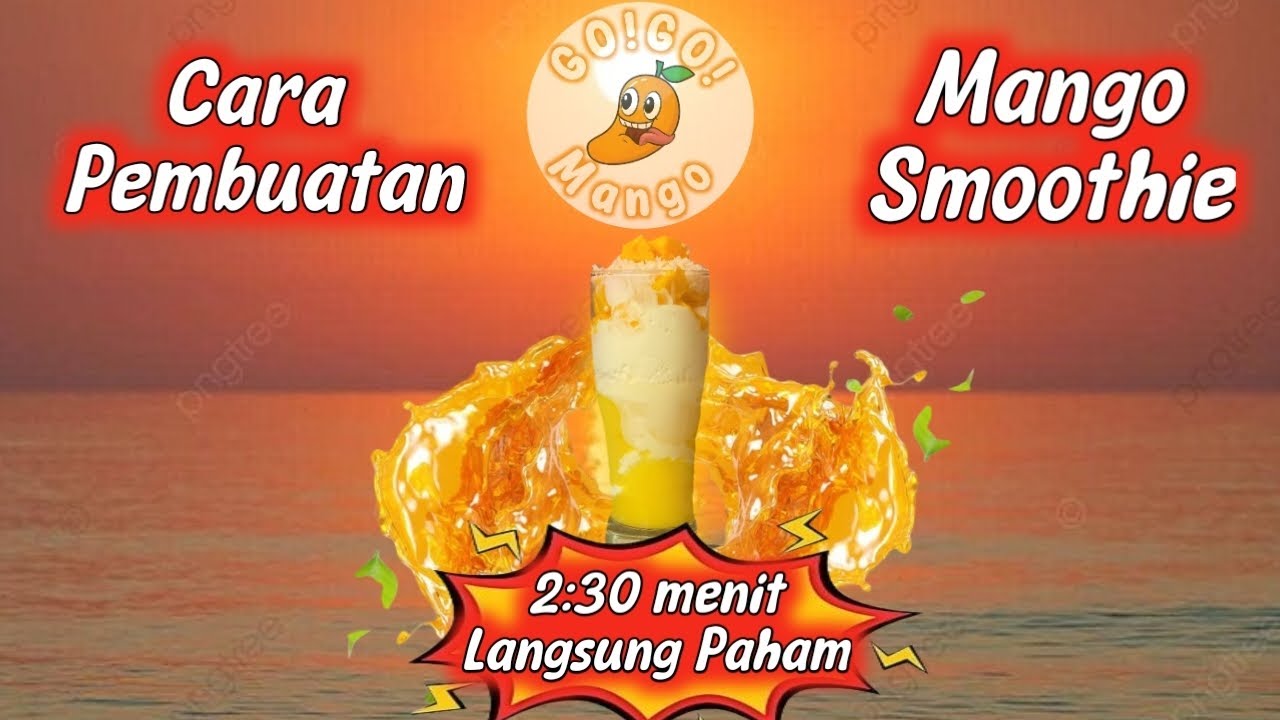 (2:30 MENIT LANGSUNG PAHAM) Cara membuat Mango Smoothie/Whip Cream