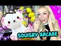 SQUISHY ARCADE DAY! TONS OF SQUISHY CLAW MACHINE WINS!!!