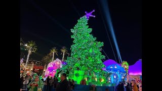 Rare Far-Away View Of Grinchmas Tree Lighting 2025 At Universal Studios Hollywood Full Show