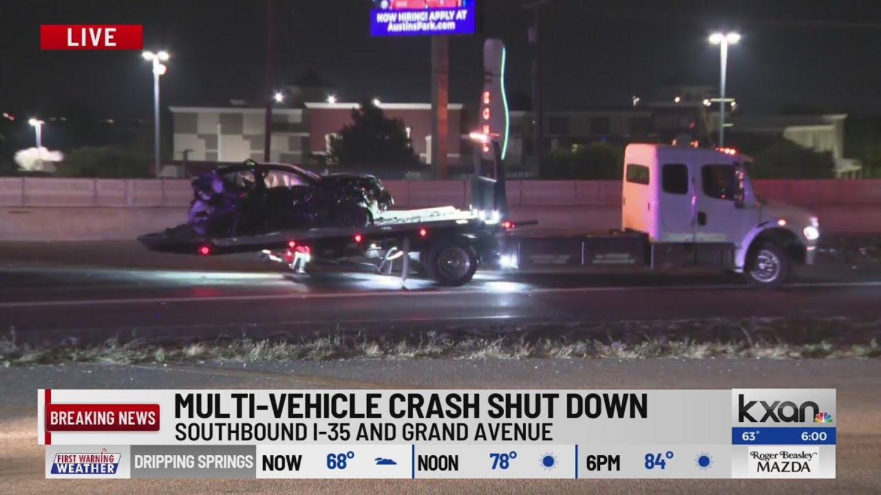 Crash involving multiple semi-trailers, cars shuts down part of I-35 ...