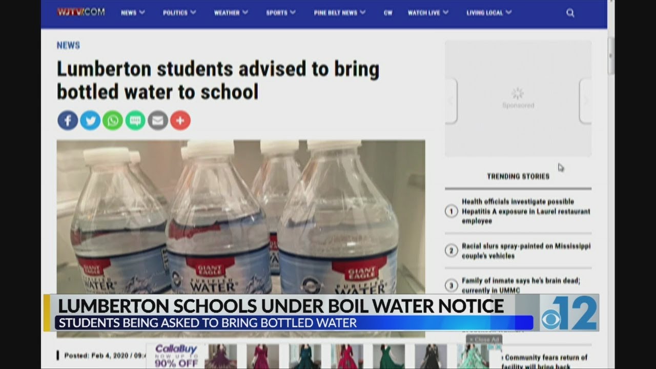 Lumberton students advised to bring bottled water to school YouTube