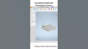 Rectangular Pattern AUTODESK INVENTOR #autodeskinventor #autodesk #cadtutorials