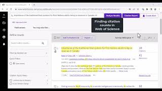 Finding citation counts in Google, Web of Science, ProQuest and EBSCO databases