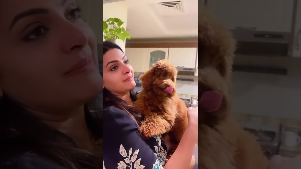 Divya pillai with her pet 