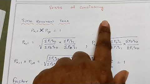 Index Number Test of Consistency