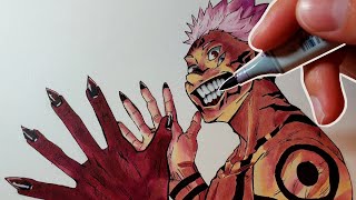 Drawing SUKUNA from Jujutsu Kaisen