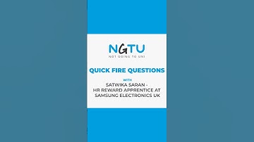 Quick fire questions with our ambassador Satwika 🔥 #apprenticeships #earlycareers