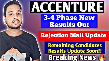Accenture Interview Results Out For Remaining Candidates | Rejection Mail | 3-4 phases Update, JL,OL