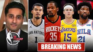 NBA TODAY | Shams on latest update Wembanyama, Joel Embiid, Kevin Durant &amp; Austin Reaves recovery