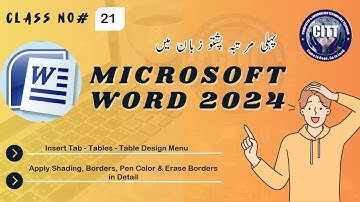 Table Design in Word 2024: Applying Borders, Shading, and Pen Color