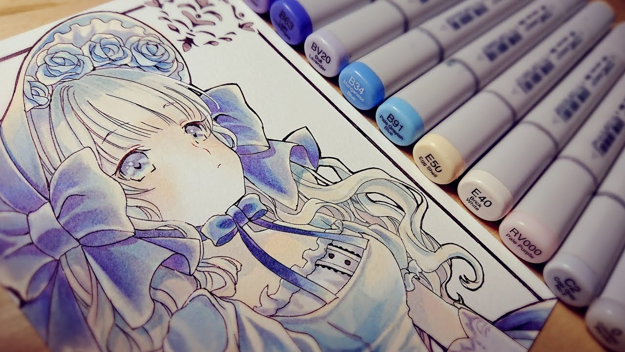 【コピック】基本色４色＋影色/イラストメイキング●Copic Markers