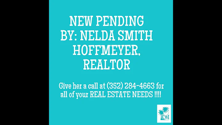 NEW PENDING BY: NELDA SMITH HOFFMEYER, REALTOR