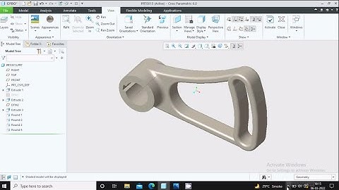Creo part modeling Exercise tutorial for Beginners.(tutorial-03)