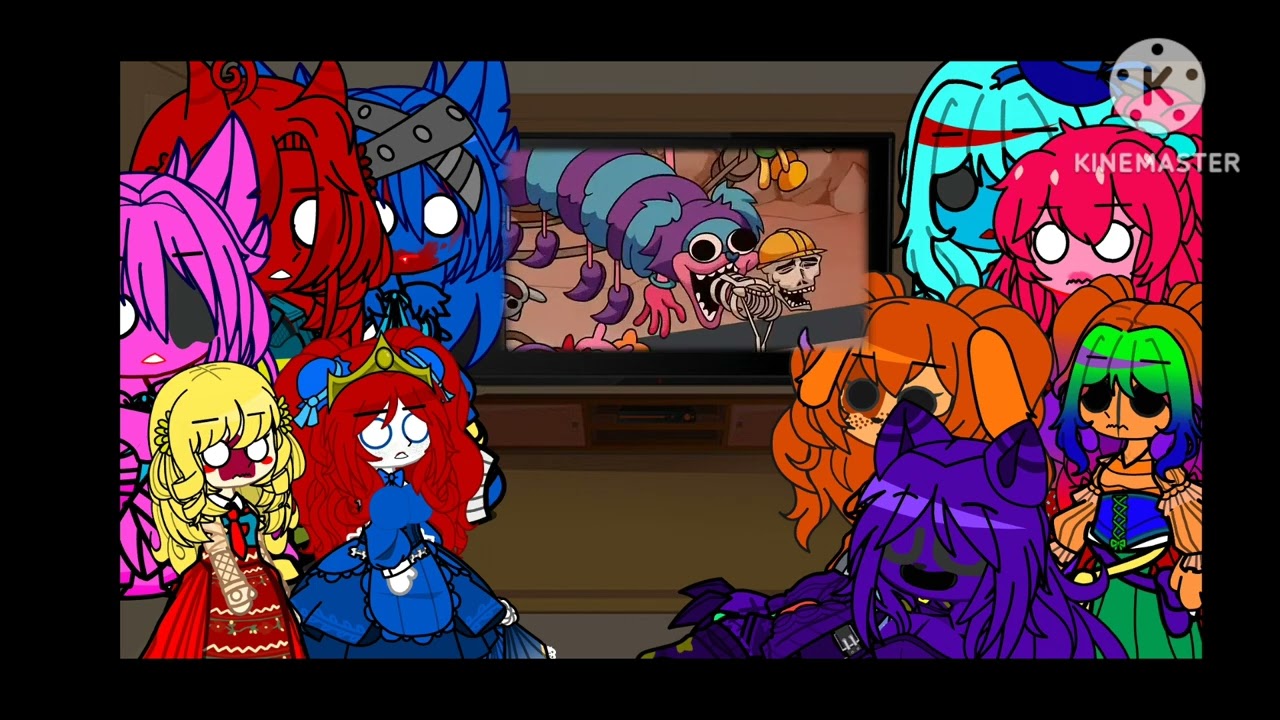 Gacha harem player x harem react to poppy playtime fera animations 