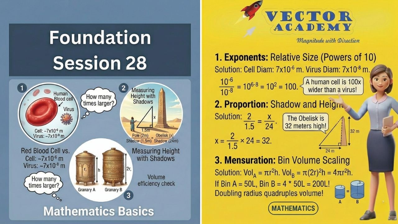 Foundation Session 28 | Mensuration, Exponents, Powers & Proportion | Mathematics