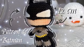 Patrón Batman a crochet 12cm 🌙🦇