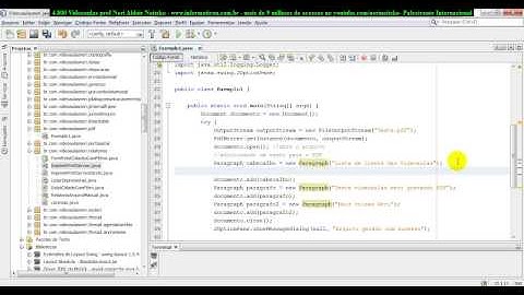 aula 4798 java seIII   IText Close Gerando PDF Paragraph Cabecalho setAlignment Element
