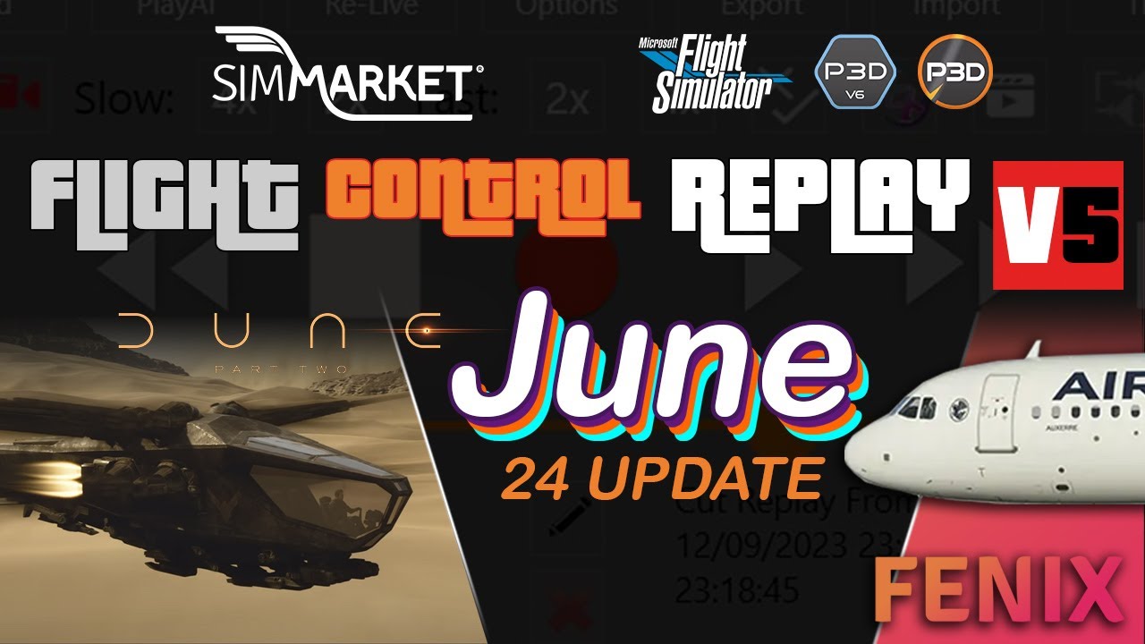 FlightControlReplay V5 June 24 Update | Fenix A320 and Dune Ornithopter MSFS | Official Trailer