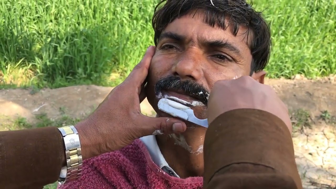 No talking Shave _ ASMR Shave 🪒 in Village