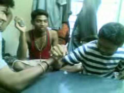 Arm wrestling between me and pale
