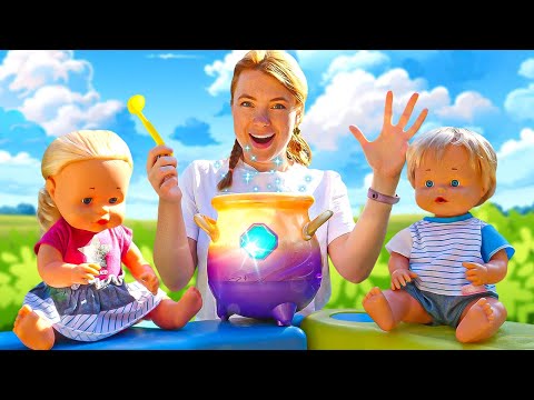 🍓👧 Irene & Nenuco Puppen – Wir kochen Marmelade! Puppenspiele für Kinder