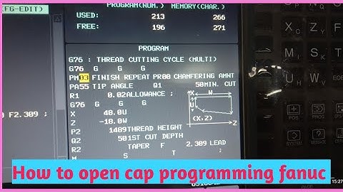 How to open cap programming fanuc oi-tf controls II #cncprogramming #short #ytbshorts