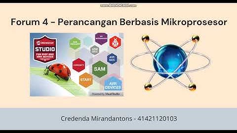 F4 - Rangkaian LED dan LCD dengan menggunakan Microchip Studio dan ATmega 16 pada Proteus