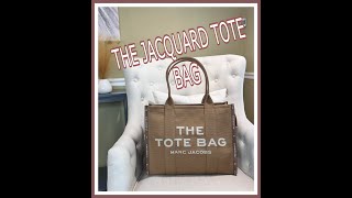 MARC JACOBS THE TOTE BAG | REVIEW & COMPARISON | JACQUARD TOTE  BAG VS. CANVAS TOTE BAG | WHAT FITS!