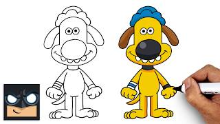how draw bitzer shaun sheep