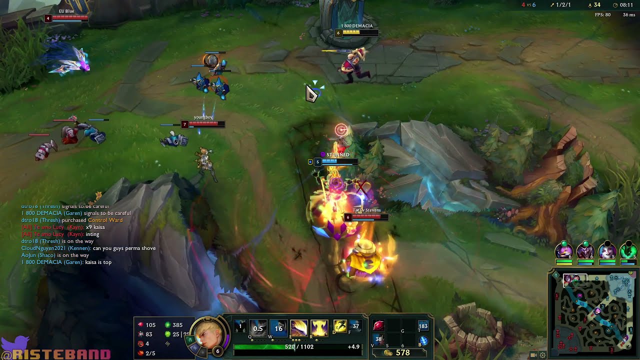 RISTE Garen - Garen vs Jax Mid - Garen Gameplay