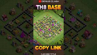 TH8 High Rank Base 🔥 Trophy Push Defence 😱 | Clash of Clans! #shorts