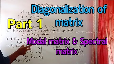 Diagonalization of a Matrix
