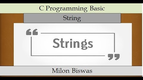 C programming Bangla Tutorial: String