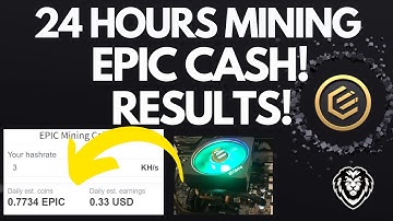 24 HOURS MINING EPIC CASH RESULTS! CPU MINING