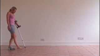 How to walk with one crutch