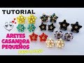 TUTORIAL DE ARETES CASANDRA PEQUEñOS CON CRISTALES DE 6MM // MINI CASANDRAS //TUTORIAL DE BISUTERIA