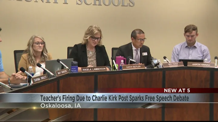 Oskaloosa teacher fired over Charlie Kirk post, decision sparks free speech debate