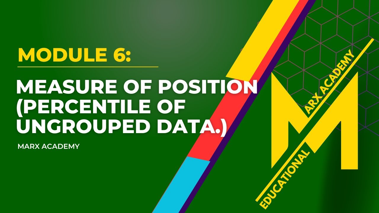 Module 6: Measure of Position (Percentile of Ungrouped Data) - YouTube