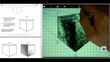 Two Point Perspective Cube on SketchBook Express for iPad