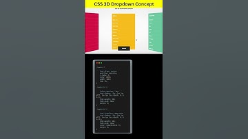 CSS 3D Dropdown Menu | Creative 3D UI Animation with HTML & CSS #coding #webdesign #animatedbuttons