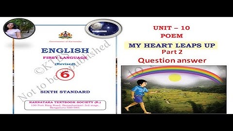 unit 10 poem my heart leaps up question answer part 2