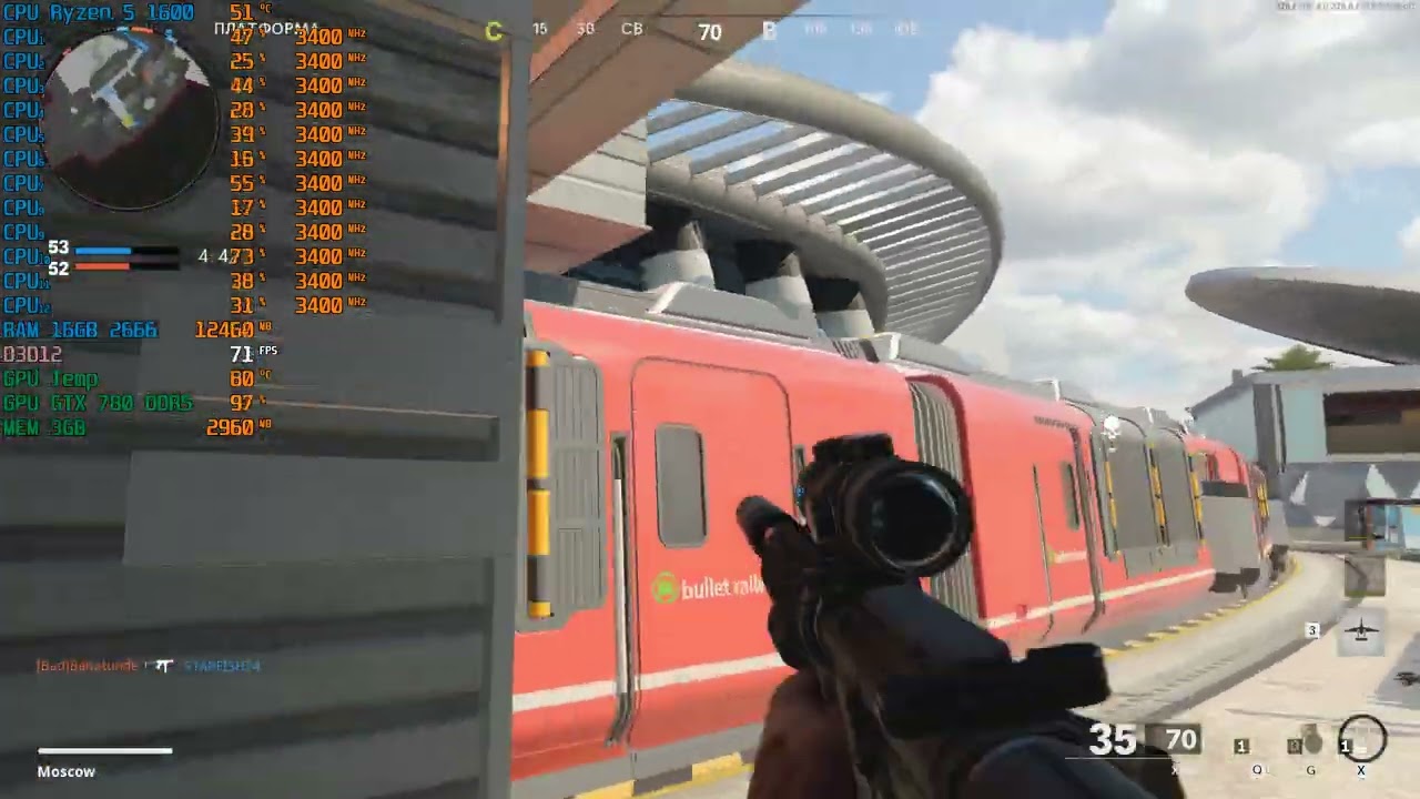 Call of Duty Black Ops Cold War - GTX 780 - Ryzen 5 1600 - 16GB RAM - 1080p