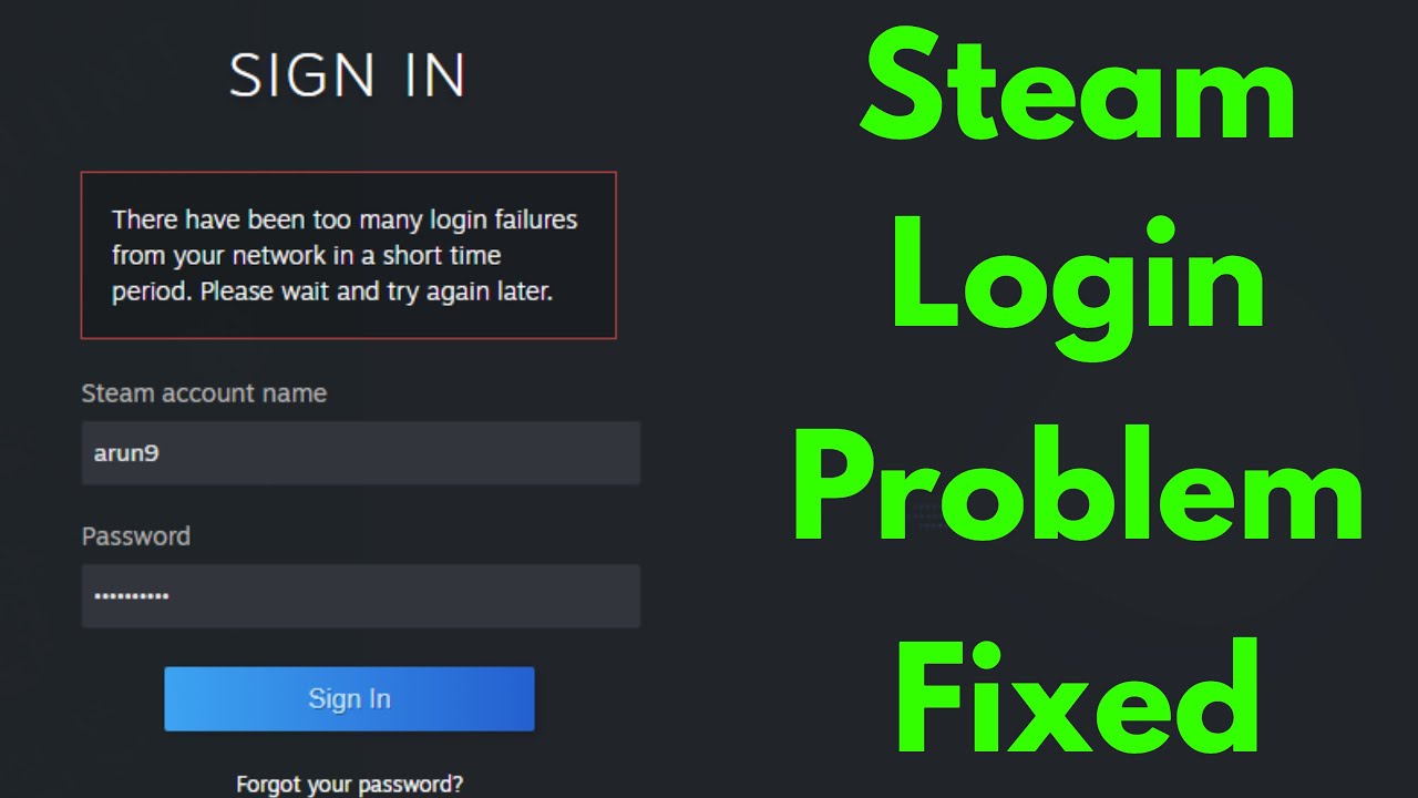 Fix steam there have been too many login failures | Steam Login Problem