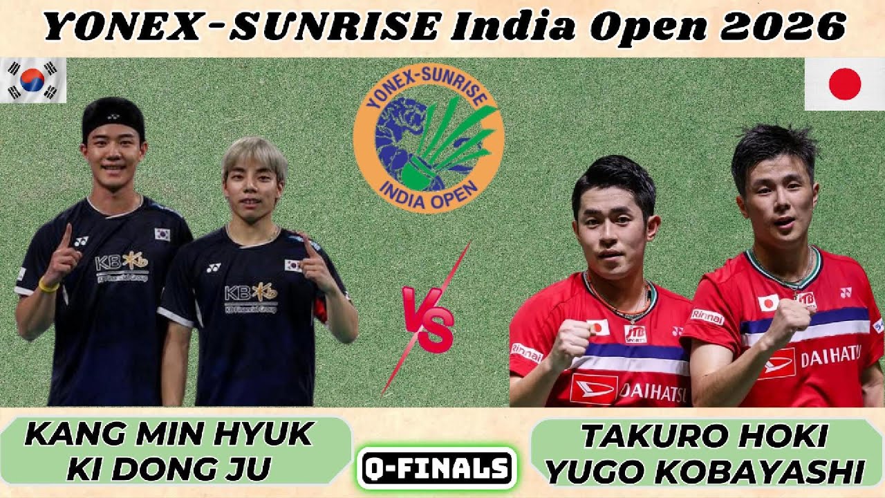 강민혁/기동주 vs 호키/코바야시 | 2026 인도 오픈 배드민턴 8강전