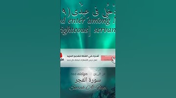 (يا أيتُها النفسُ المطمئنة) تلاوة هادئة 🎧😴|| سورة الفجر