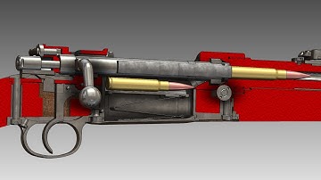 HOW BOLT ACTION RIFLE WORKS. (Animation)