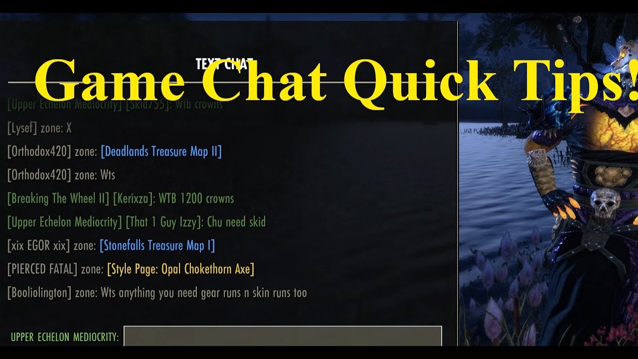 ESO Game Chat Quick Tips Text Voice #shorts YouTube