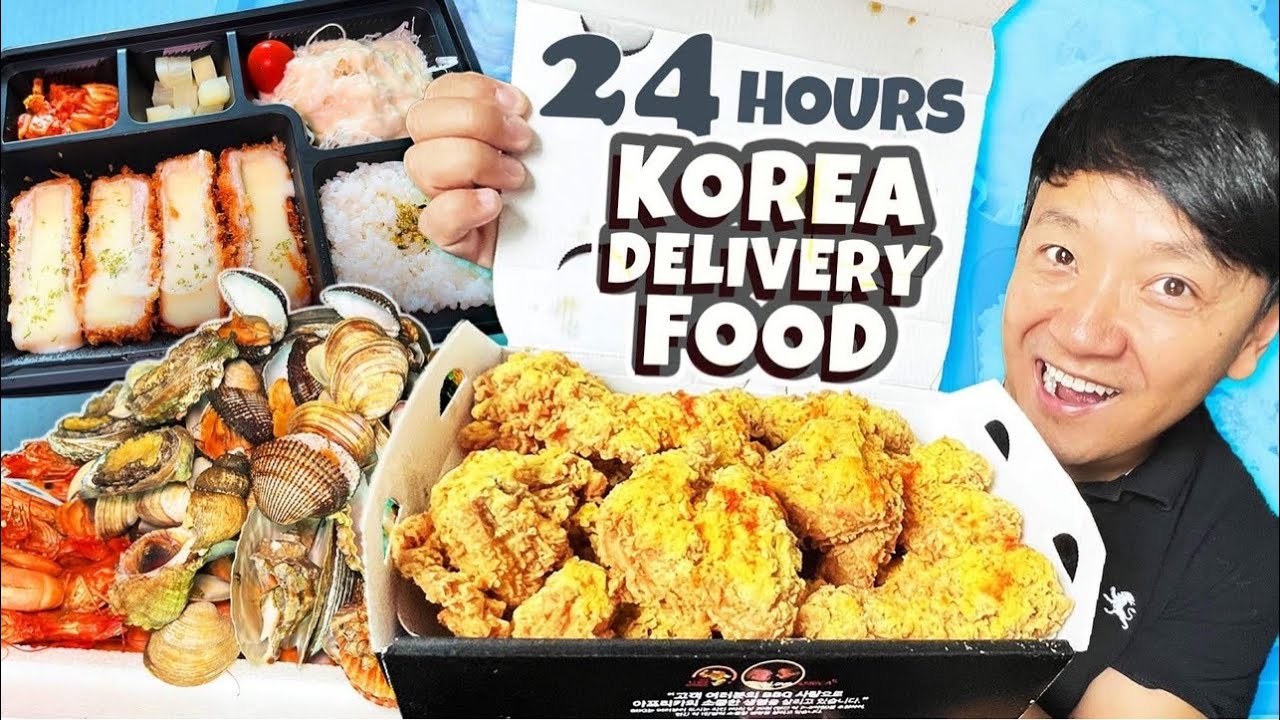 24 HOURS Eating ONLY Korean DELIVERY FOOD in Seoul South Korea | Strictly Dumpling