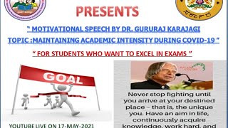 Motivational Speech for Students to Excel in Exams | Dr. Gururaj Karajagi Profile